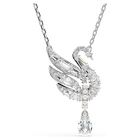 swarovski swan vienna pendant swan white rhodium plated