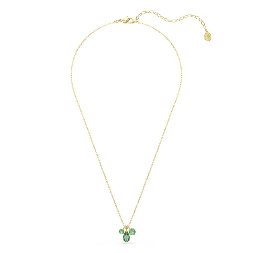 swarovski mesmera pendant  mixed cuts  green  18k gold finish