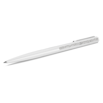 swarovski crystal shimmer ballpoint pen white lacquered chrome plated