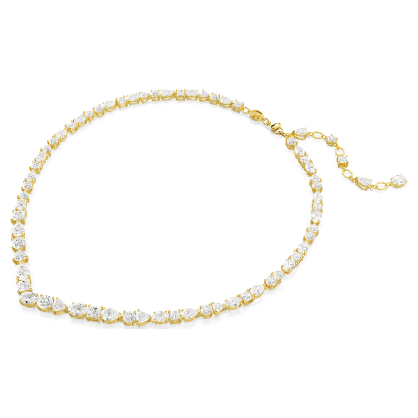 swarovski mesmera necklace  mixed cuts  white  18k gold finish