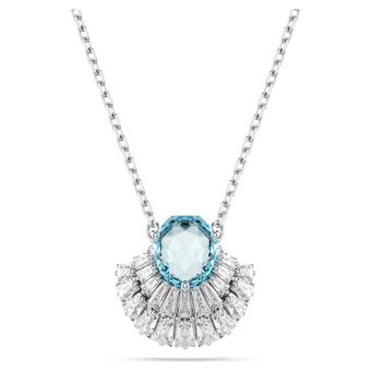swarovski idyllia pendant shell blue rhodium plated