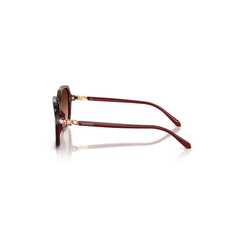 swarovski sunglasses  square shape  sk6067  burgundy