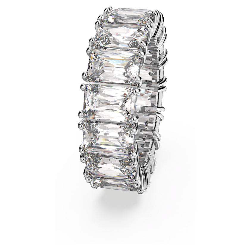 swarovski matrix vittore ring  rectangular cut  white  rhodium plated