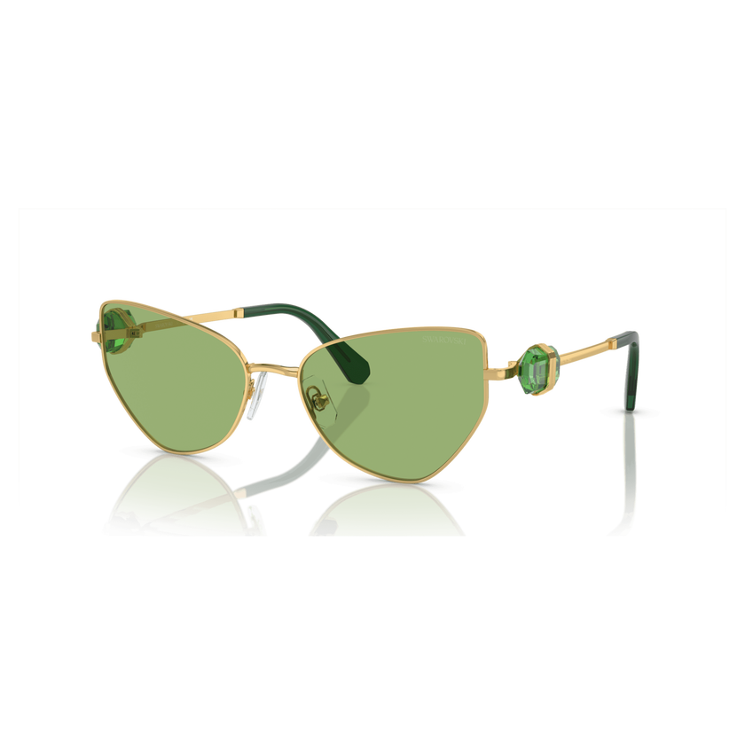 swarovski sunglasses  cat eye shape  sk7003el  green