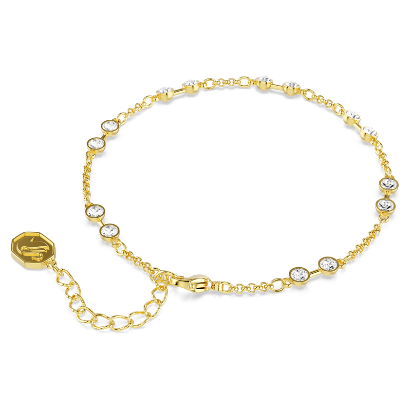 swarovski remix collection strand  round cut  white  18k gold finish