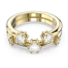 swarovski constella ring set 2 round cut white gold tone plated