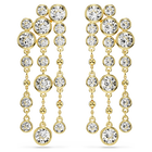 swarovski imber drop earrings round cut chandelier white gold tone plated
