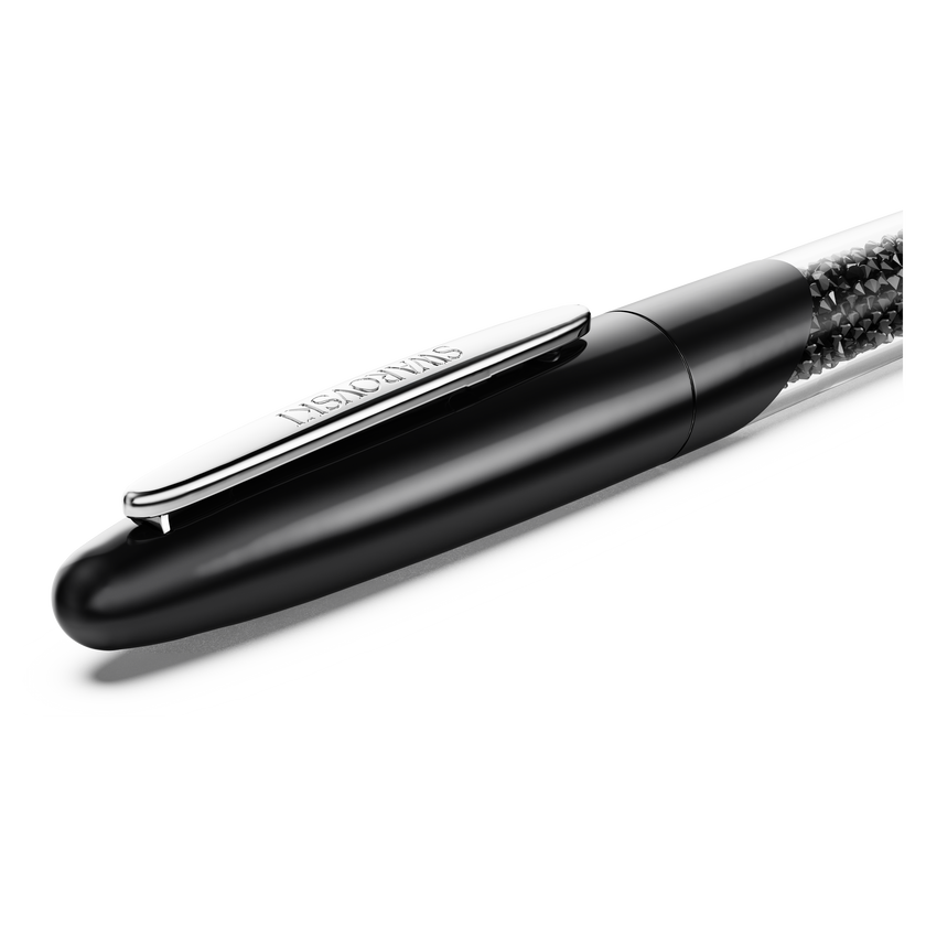 swarovski crystalline nova rollerball pen  black  chrome plated