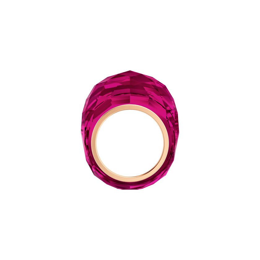 Nirvana Ring, Red, Rose-gold tone PVD