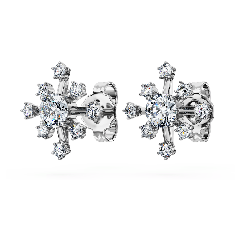 swarovski galaxy stud earrings  laboratory grown diamonds 0 5 ct tw  18k white gold