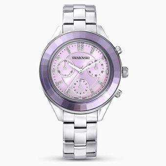 Octea Lux Sport watch, Metal bracelet, Purple, Stainless steel