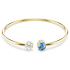 swarovski chroma bangle  mixed cuts  multicolored  18k gold finish