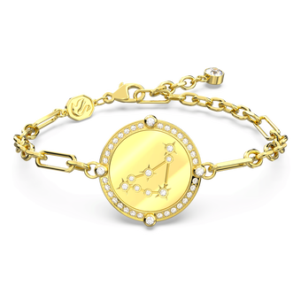 swarovski zodiac bracelet  capricorn  gold tone  gold tone plated