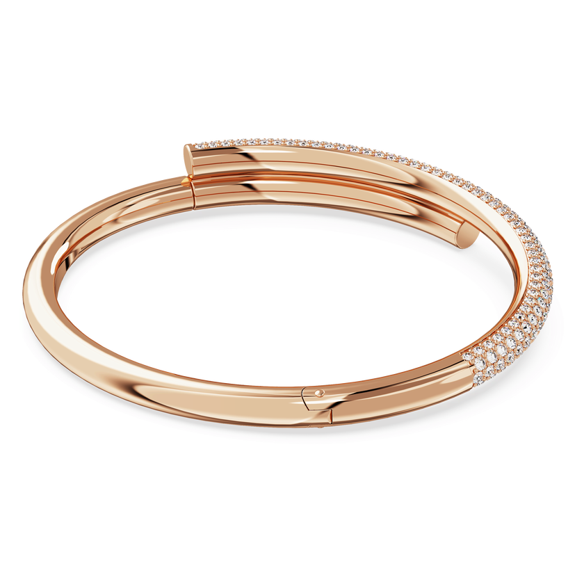 swarovski dextera bangle  magnetic closure  white  rose gold tone plated