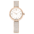 swarovski illumina watch swiss made metal bracelet gold tone champagne gold tone finish