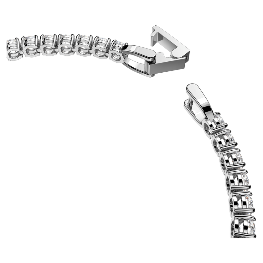 swarovski tennis deluxe bracelet  white  rhodium plated