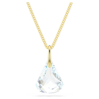swarovski lunar pendant  oval cut  white  18k gold finish
