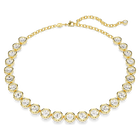 swarovski imber necklace round cut white gold tone plated
