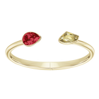 Prisma Bangle, Multi-Colored, Gold Plating