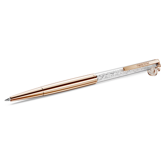 swarovski crystalline ballpoint pen  swan  rose gold tone plated