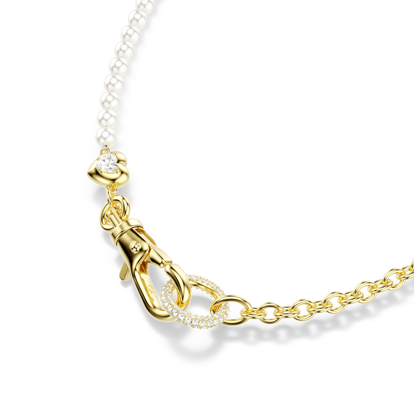 swarovski idyllia necklace  crystal pearl  white  gold tone plated