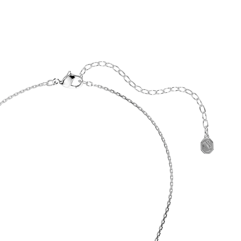swarovski constella pendant  round cut  dancing stone  white  rhodium plated