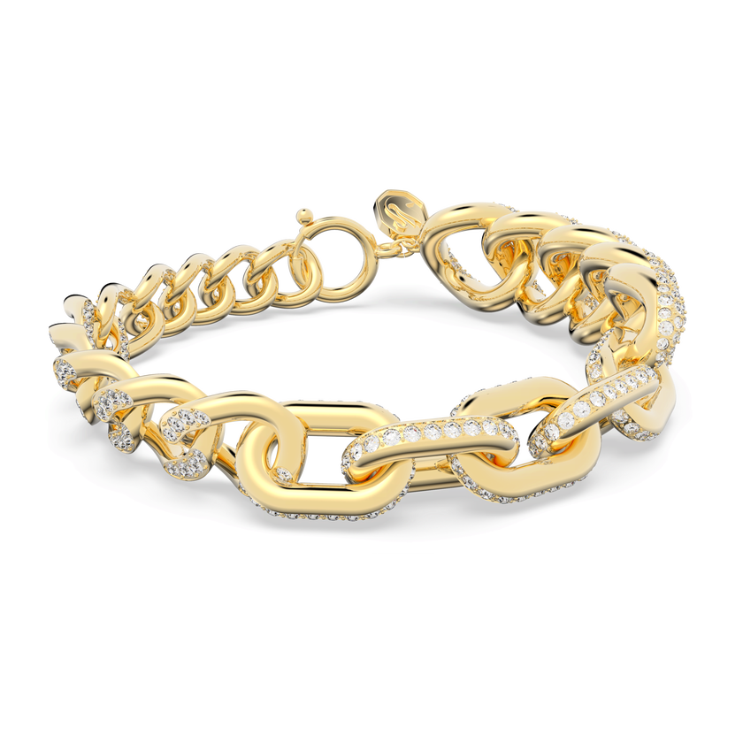 swarovski dextera bracelet   pav  crystal  gold tone plated