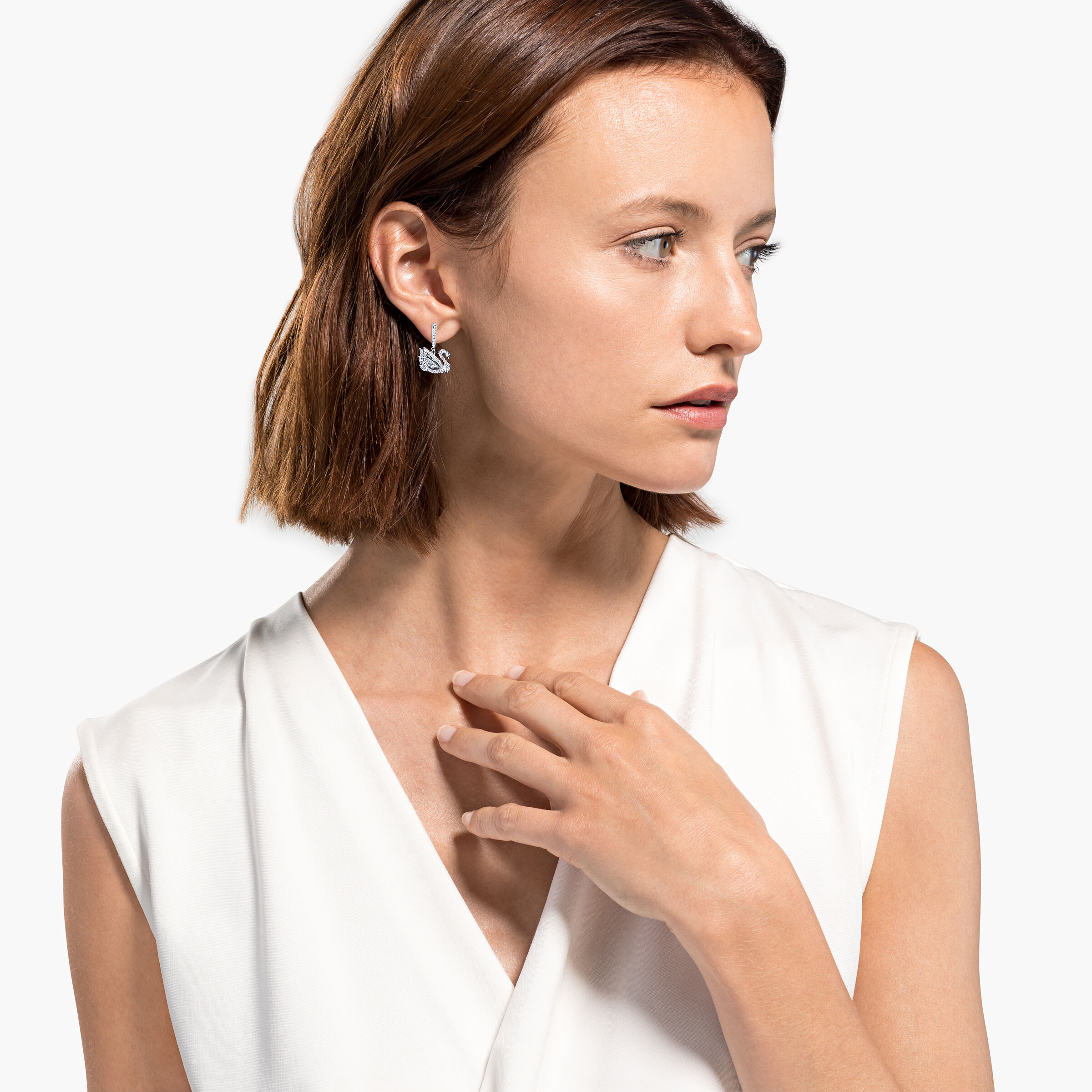 Swarovski dancing cheap swan earrings