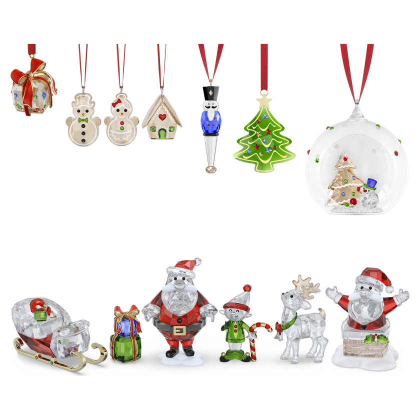 swarovski holiday cheers santa story set