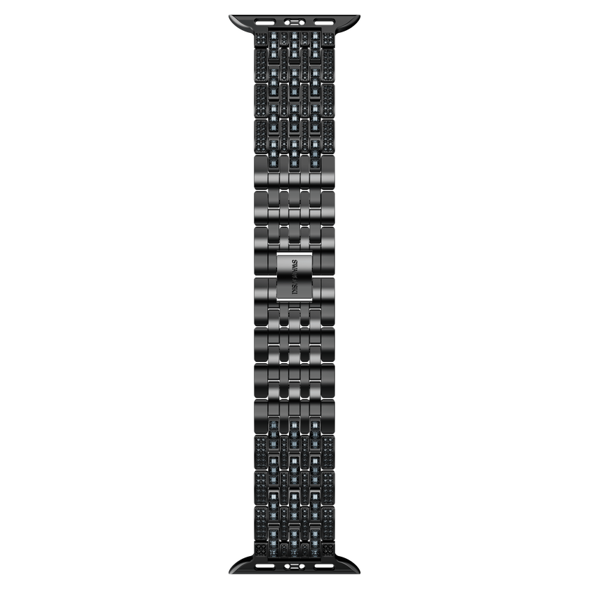 swarovski princess strap  for apple watch  40mm   41mm  black  black finish