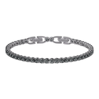 Tennis Deluxe Bracelet, Gray, Ruthenium plated