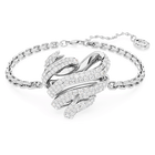 swarovski hyperbola bracelet heart white rhodium plated