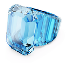 swarovski lucent cocktail ring octagon cut blue