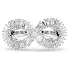 swarovski hyperbola cocktail ring  infinity  white  rhodium plated