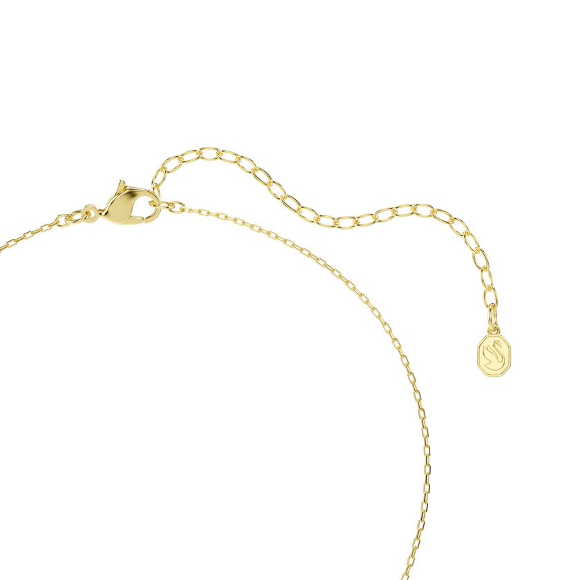 swarovski idyllia pendant  mixed cuts  heart  key  pink  gold tone plated