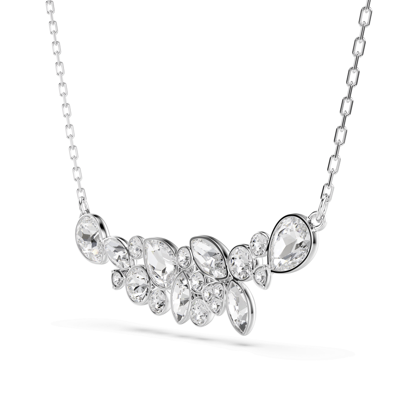 swarovski diapason necklace  mixed cuts  white  rhodium plated
