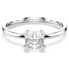 swarovski attract ring square cut white rhodium plated