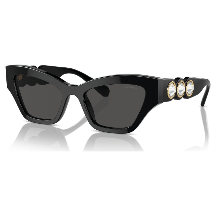 swarovski sunglasses  cat eye shape  black