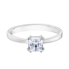 Attract Motif Ring, Rhodium plated