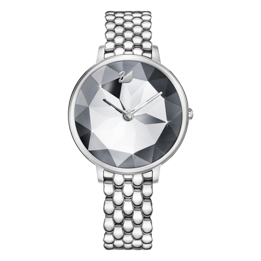 Crystal Lake Watch, Metal bracelet, White, Stainless steel