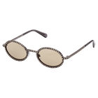 swarovski millenia sunglasses oval pav crystals brown