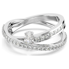 swarovski hyperbola ring mixed cuts white rhodium plated