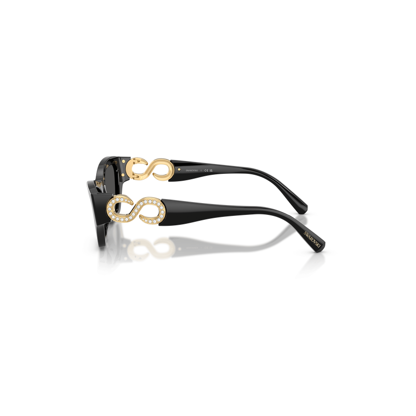 swarovski sunglasses  cat eye shape  sk6076  black