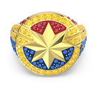swarovski captain marvel ring multicolored gold tone plated