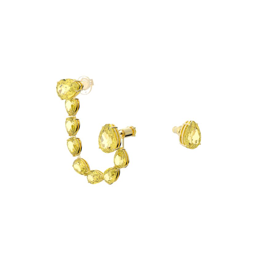 Millenia set,  Pear cut crystals, Yellow, Gold-tone plated