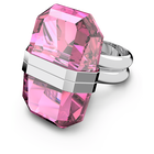 swarovski lucent ring magnetic closure pink rhodium plated