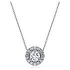 swarovski eternity pendant laboratory grown diamonds 1 ct tw 18k white gold