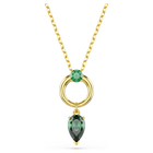 swarovski mesmera pendant mixed cuts green gold tone plated