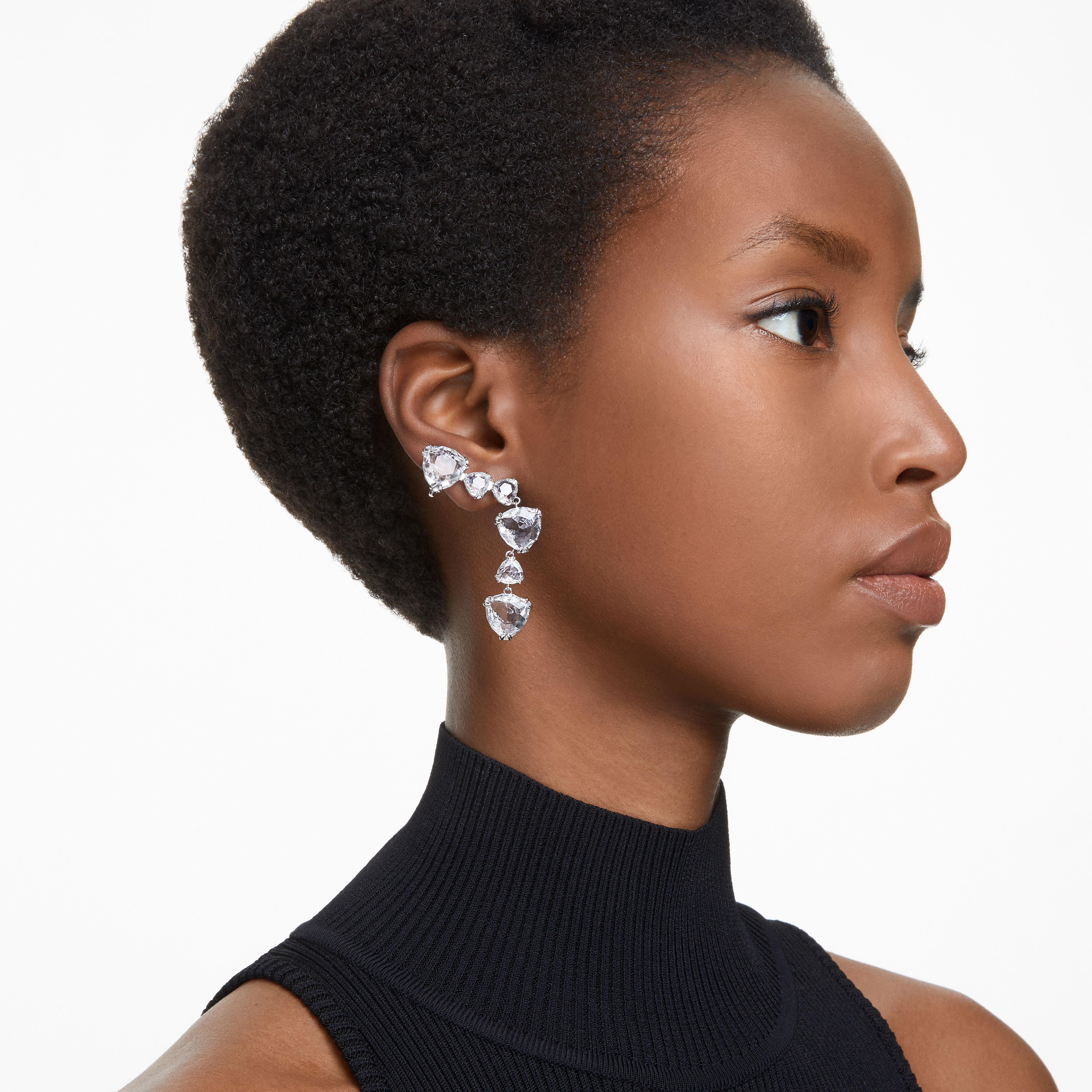 Time pierced store earring cuff swarovski