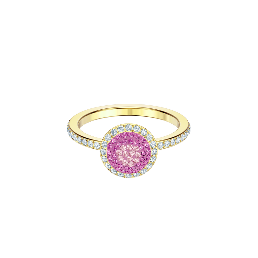 No Regrets Ring, Round, Multi-colored, Gold plating